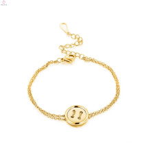 Delicate Jewelry Charm Fastener Womens Gold Bracelets